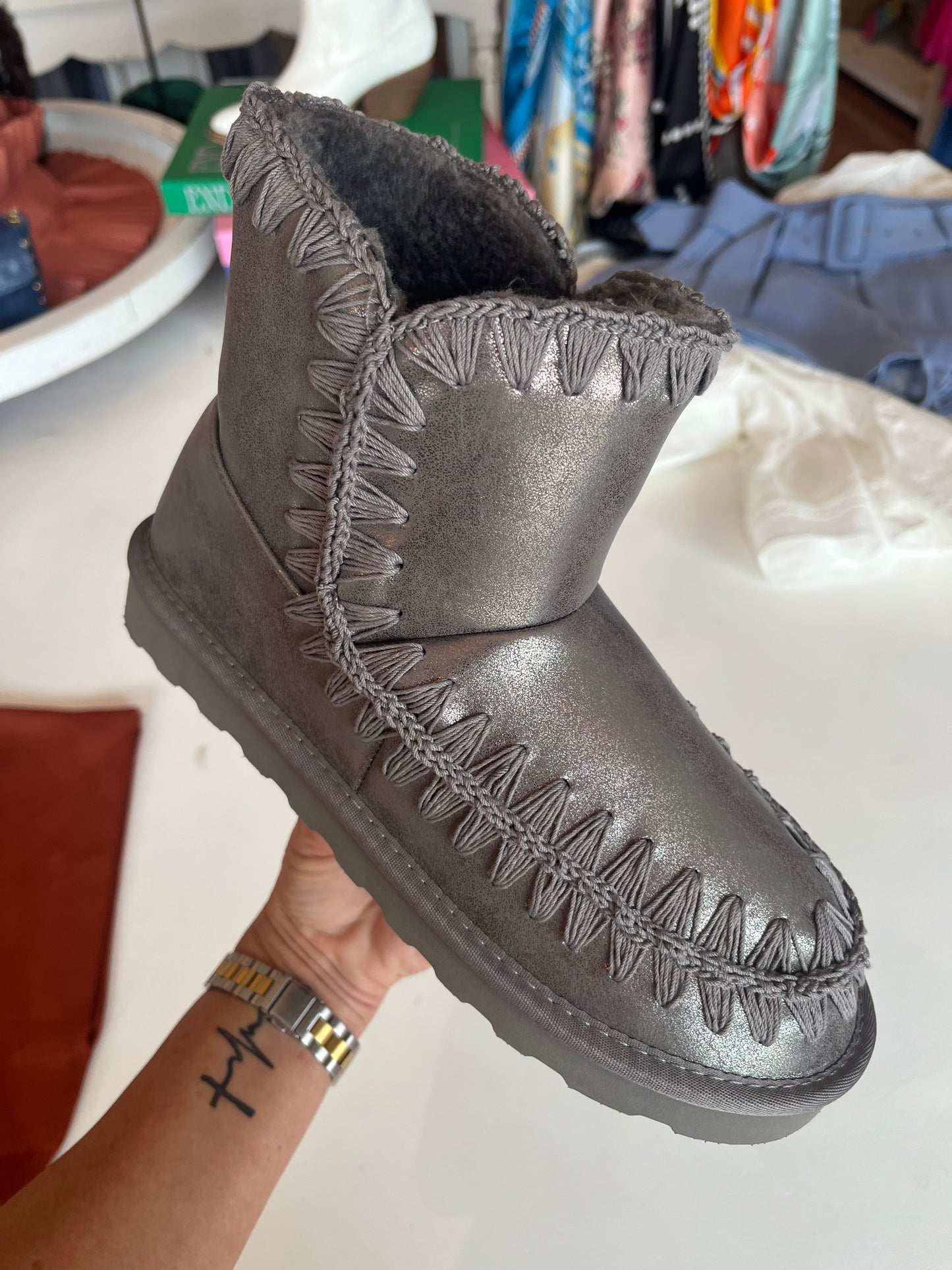 Matisse Pewter Booties