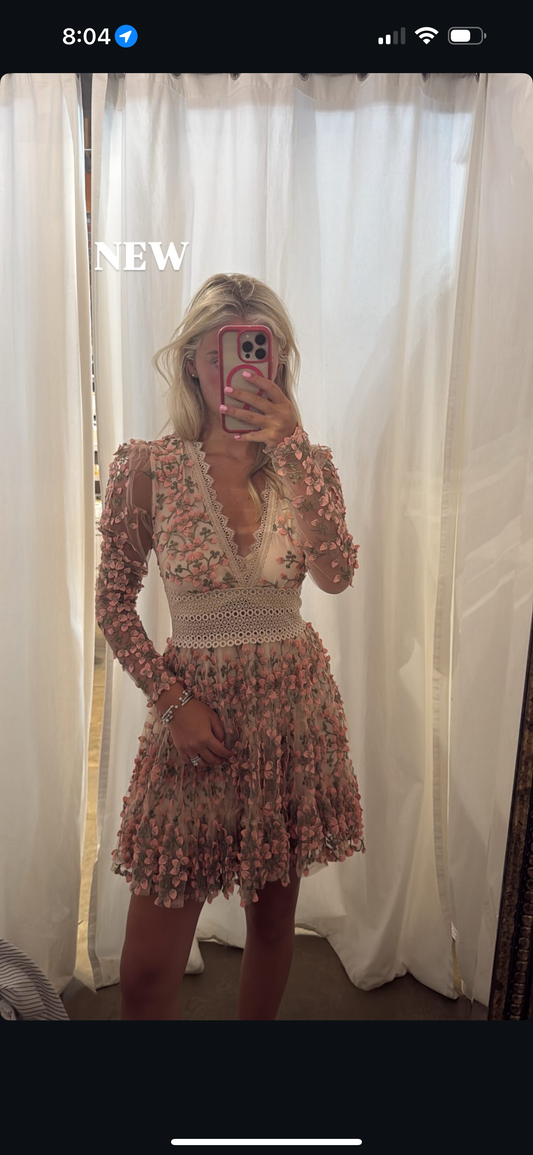 Mini Floral Lace Dress