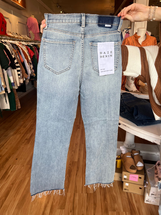 Shy Girl High Rise Crop Flare Pants