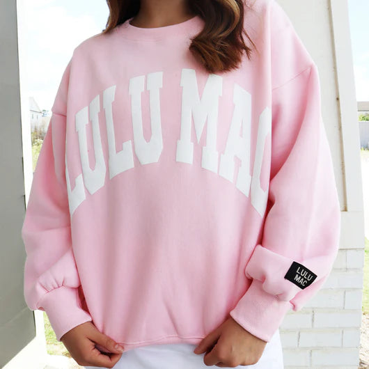 Pink And White Lulu Mac Sweatshirt
