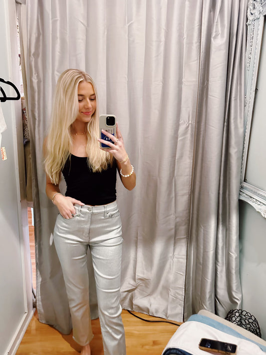 Silver Coated Daze Jeans