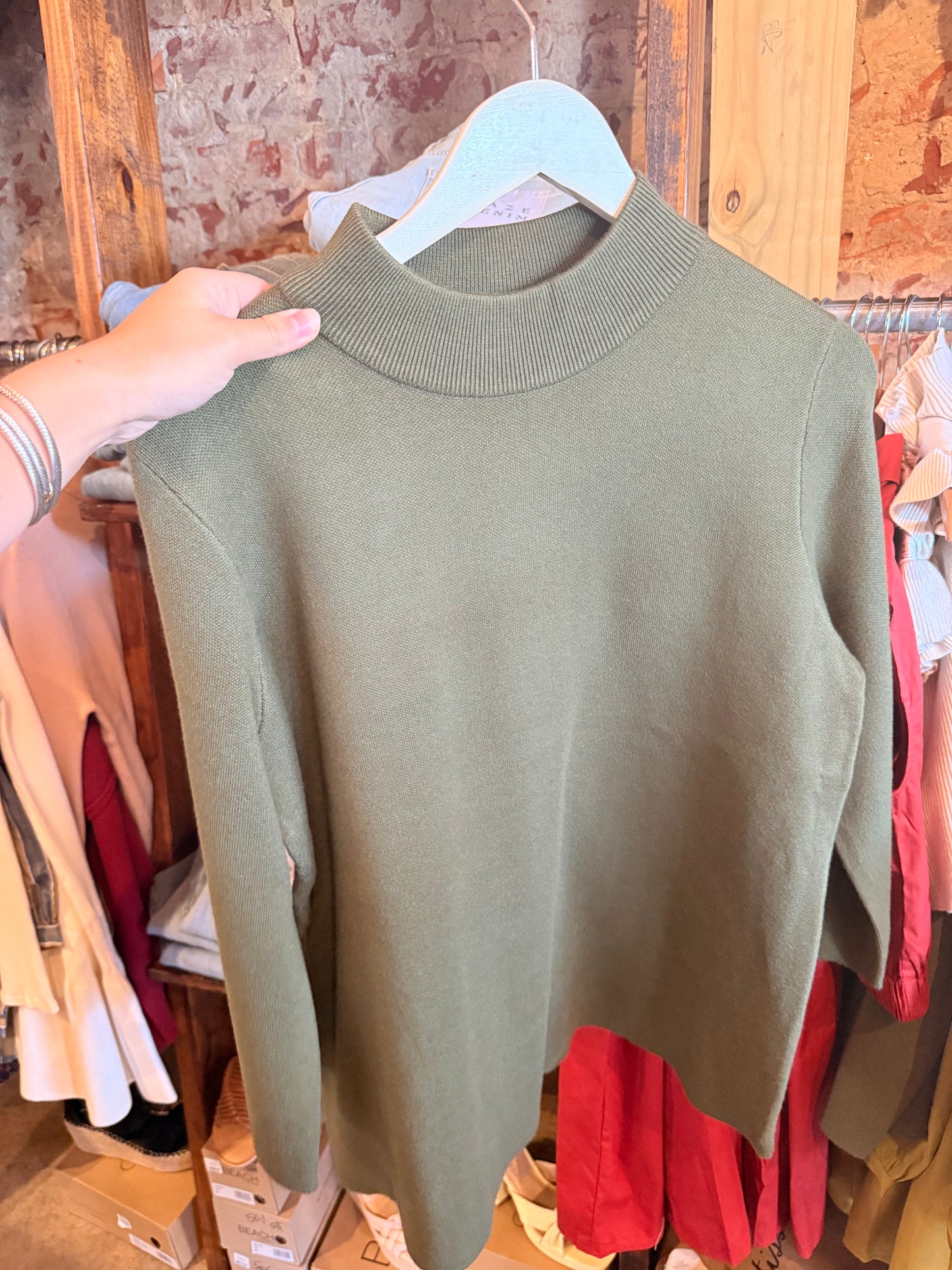 Olive Bell Sleeve Sweater