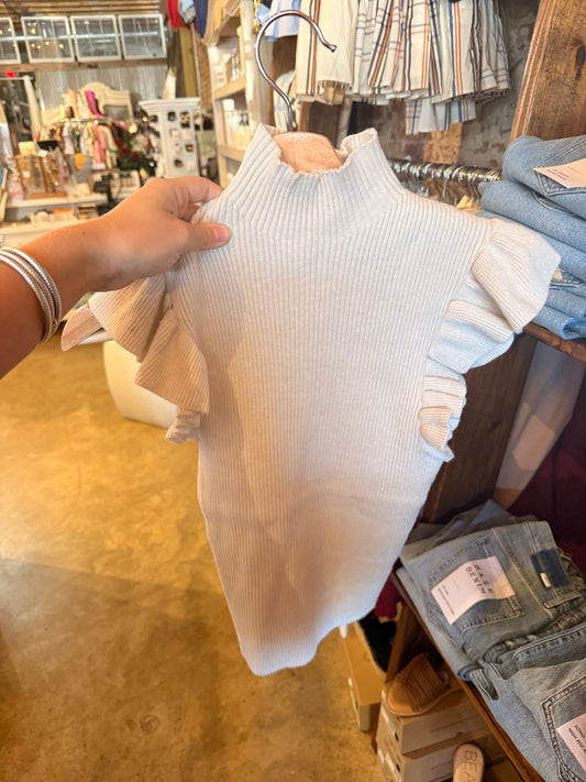 Tan Ribbed Baby Sleeveless Tank