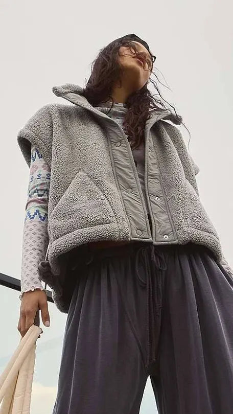 Free People Scout It Out Vest Sage Stone