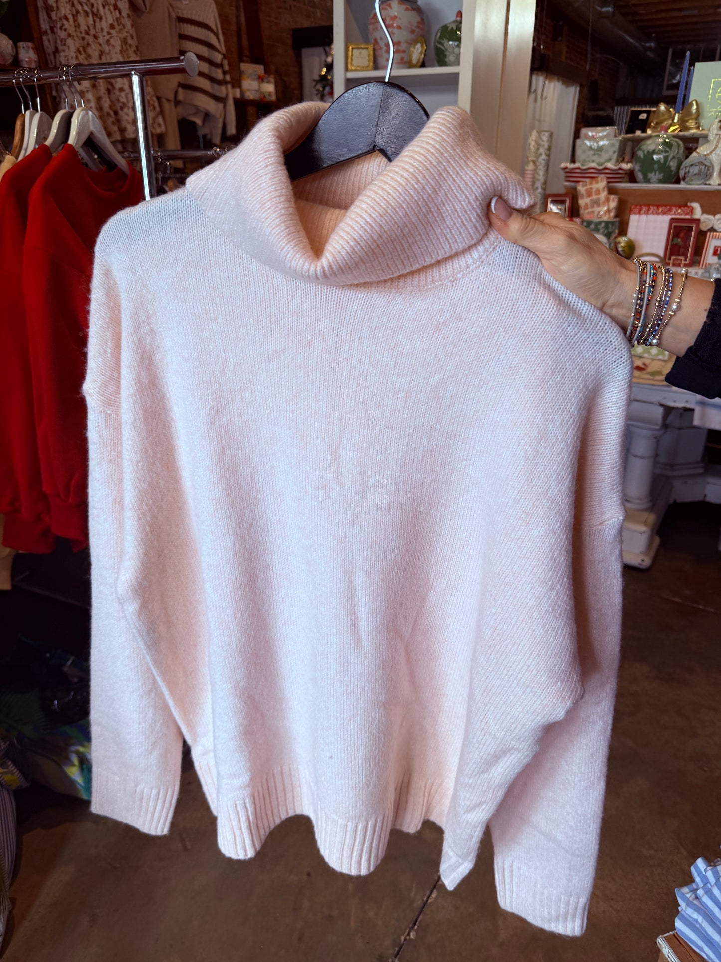 Pink Turtle Neck Sweater