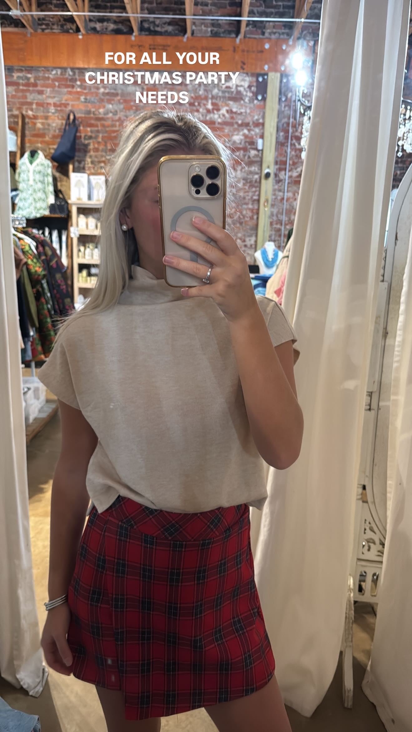 Cream Sweater Vest Top