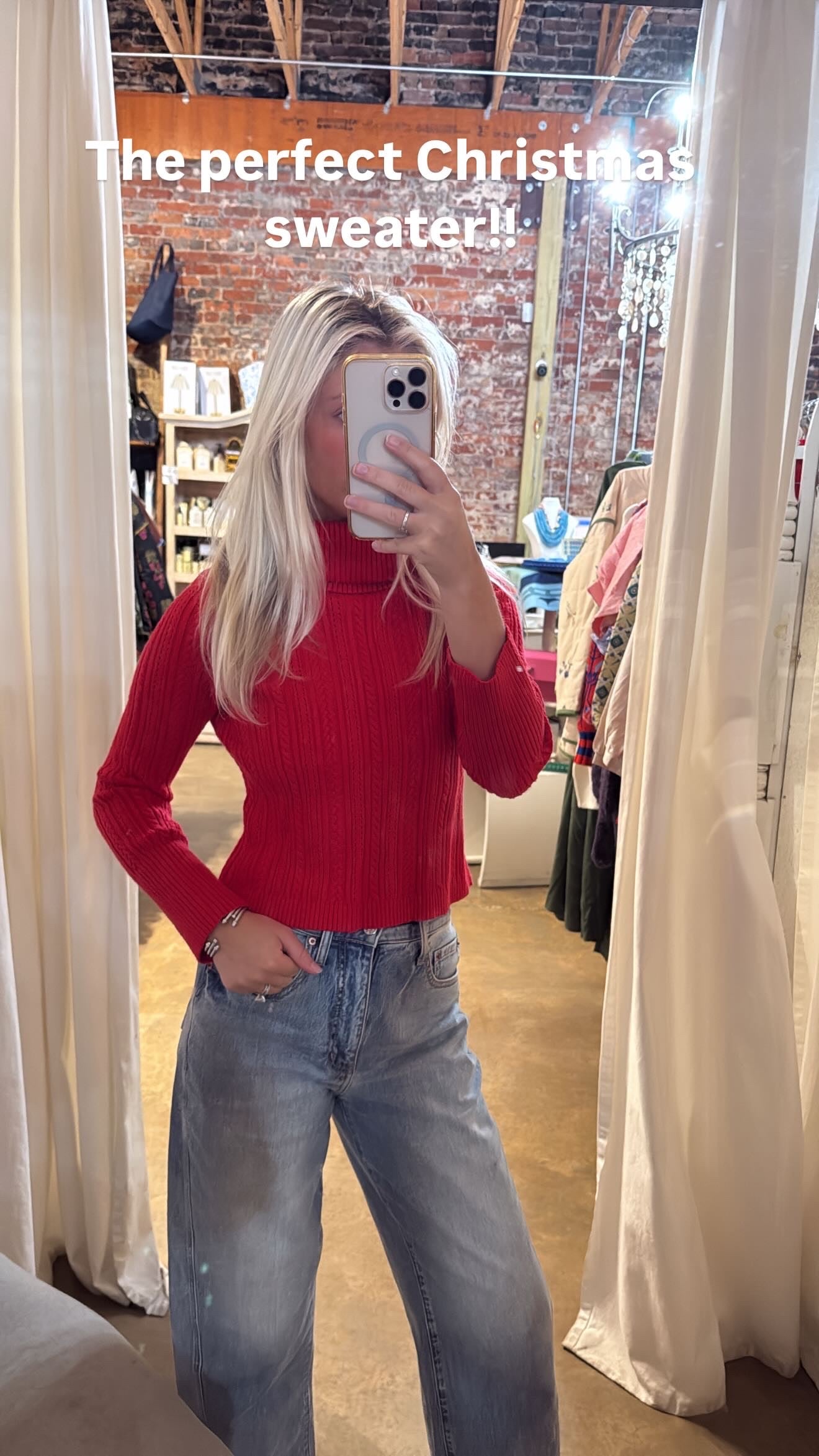 Sugar Red Turtle Neck Sweater