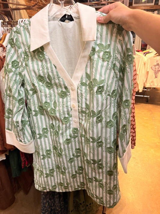Green Club Floral Dress