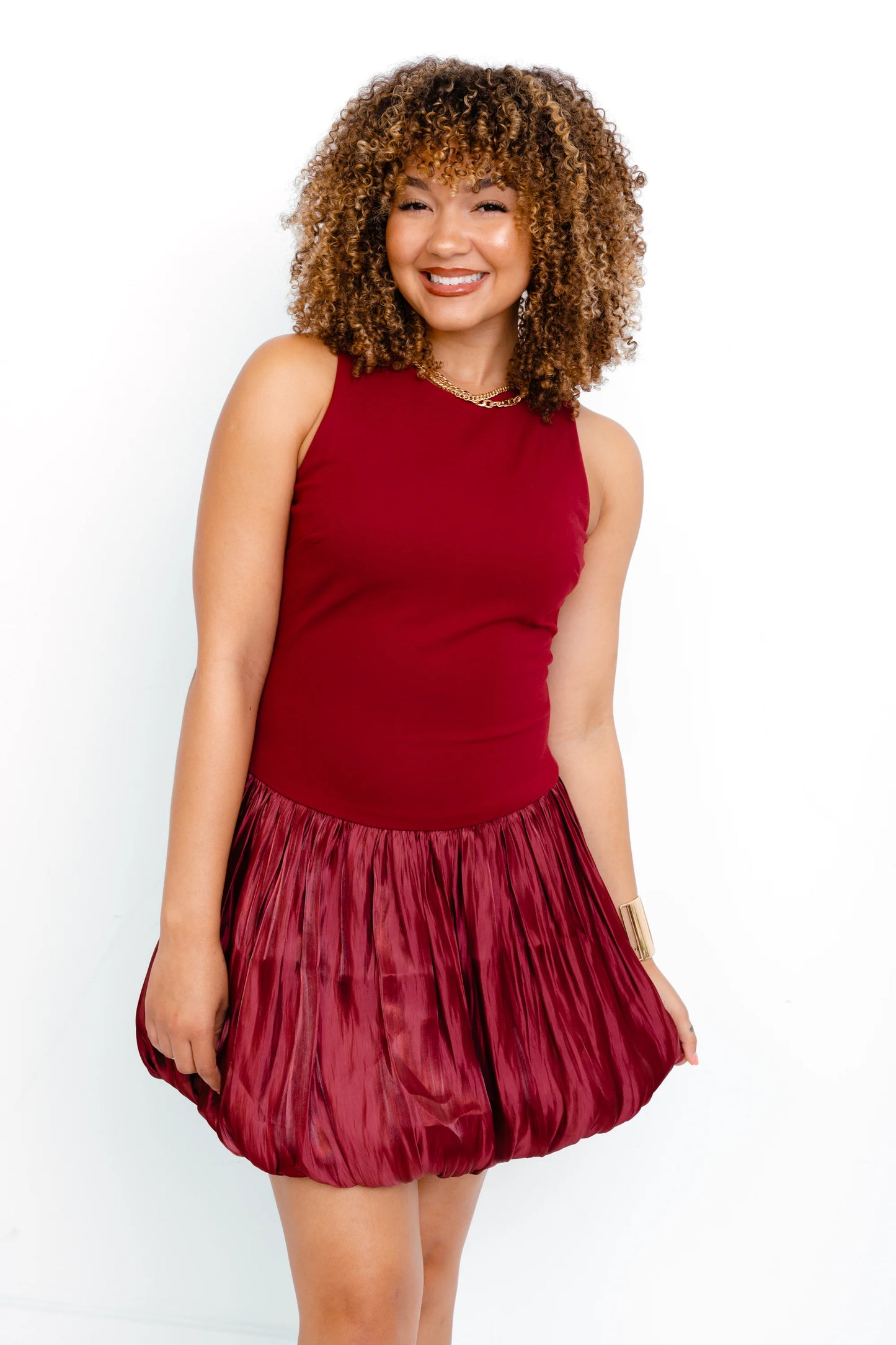 Gameday Silk Bubble Dress