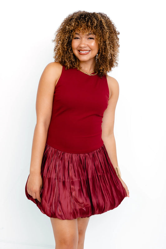 Gameday Silk Bubble Dress
