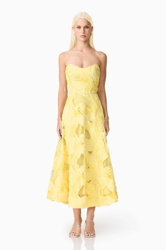 Elliatt Yellow Floral Dress
