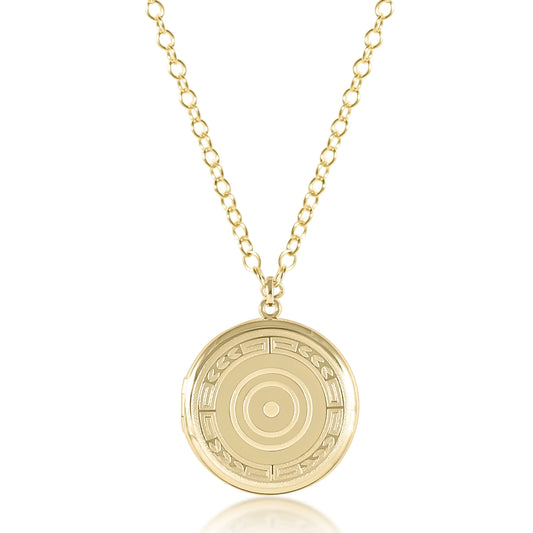necklace gold - cherish large gold locket 31in