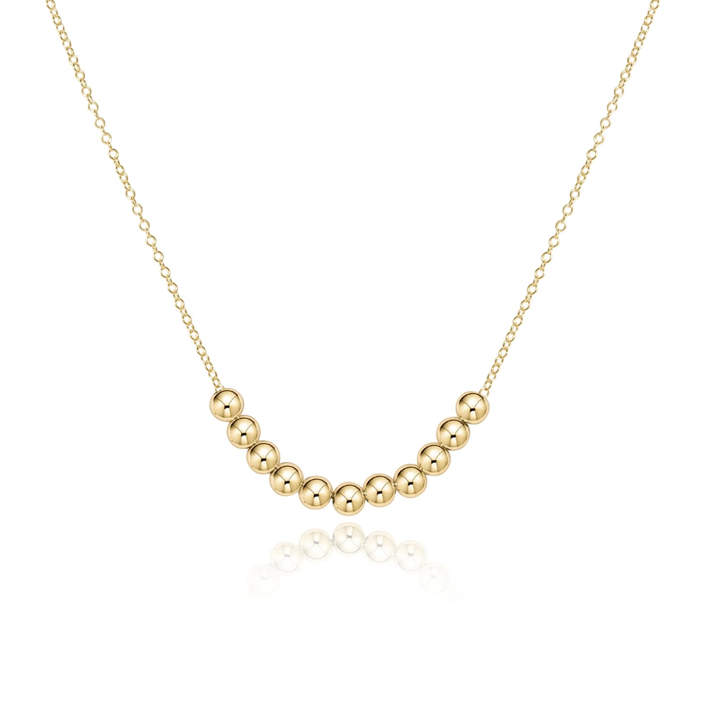 16" necklace gold - classic beaded bliss