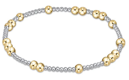 HOPE UNWRITTEN 4MM BEAD BRACELET - MIXED METAL Extends