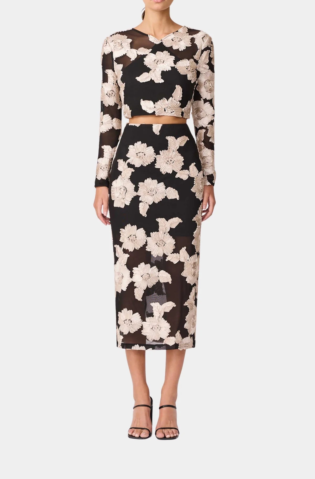 Margaux Skirt Black and Gold