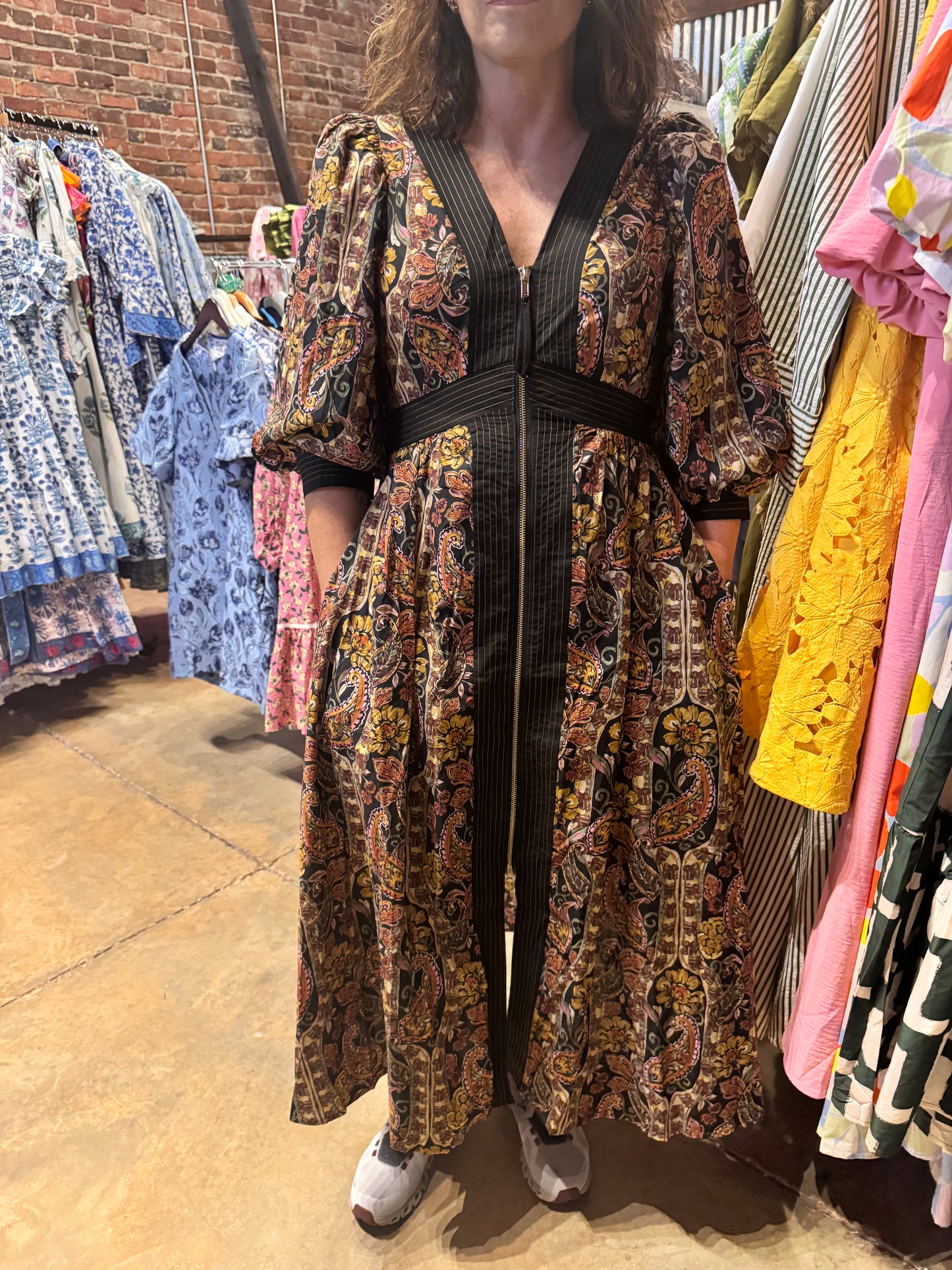 Fall Floral Midi Dress