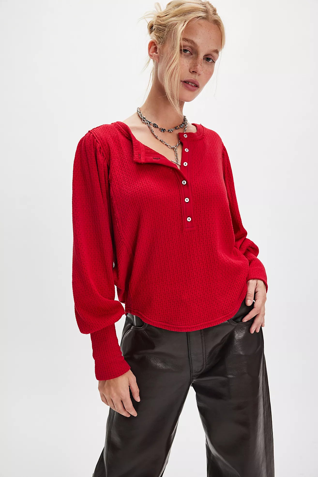 Salsa Waffle Free People Top
