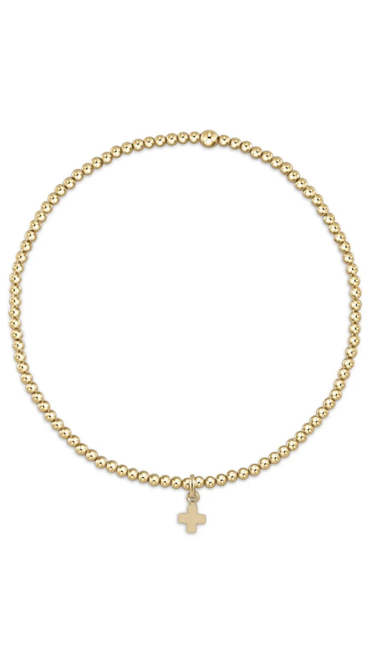Classic Gold Cross Charm Egirl Bracelet