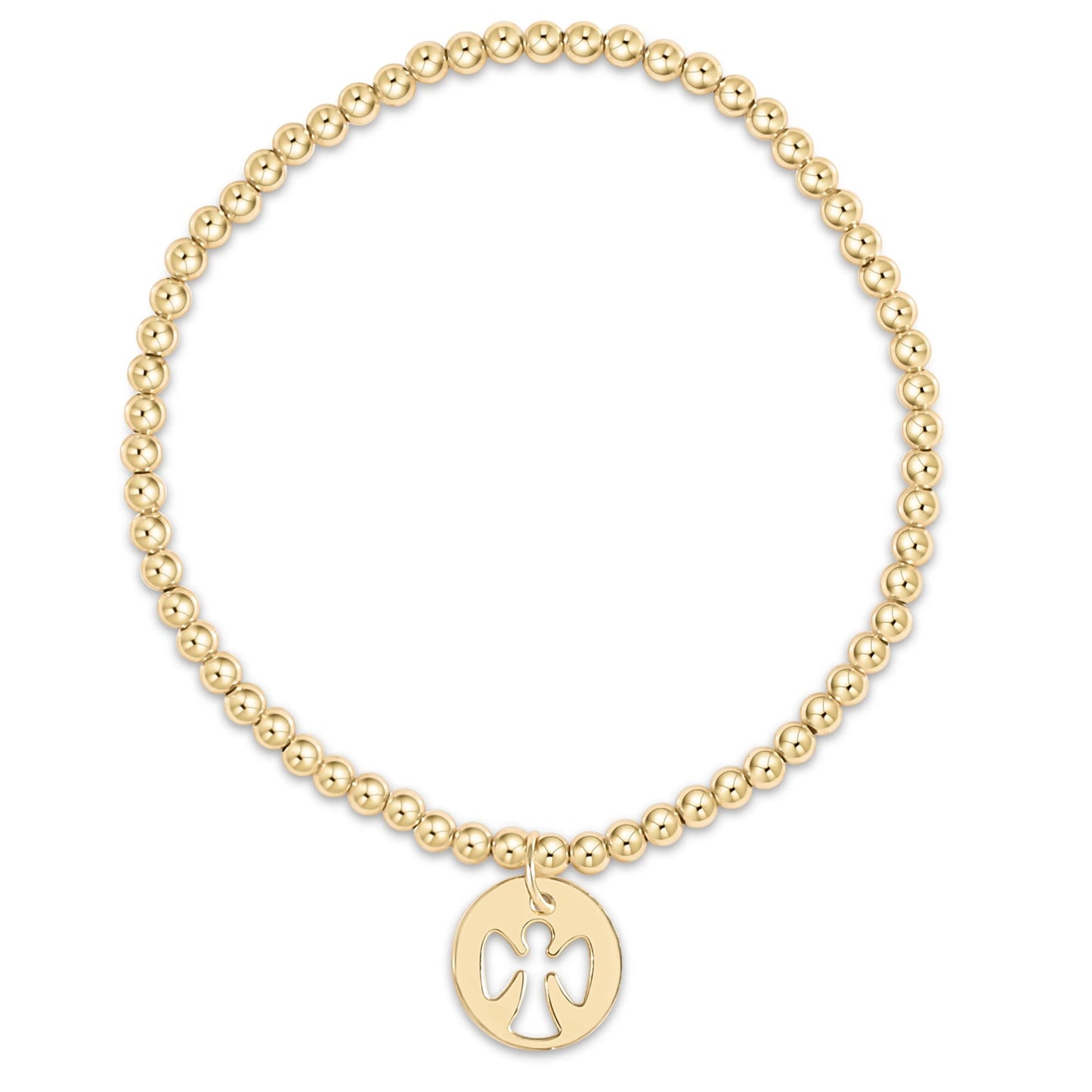 egirl classic gold angel charm bracelet