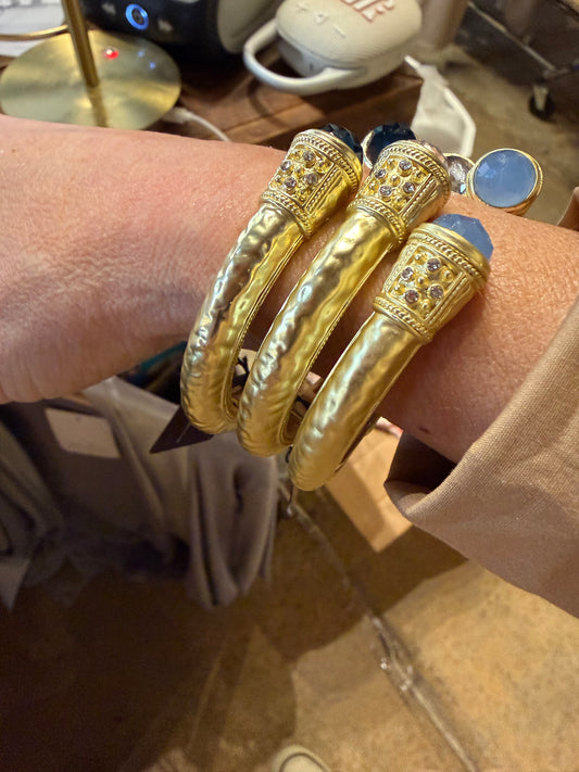 Gold Bracelet with Stone
