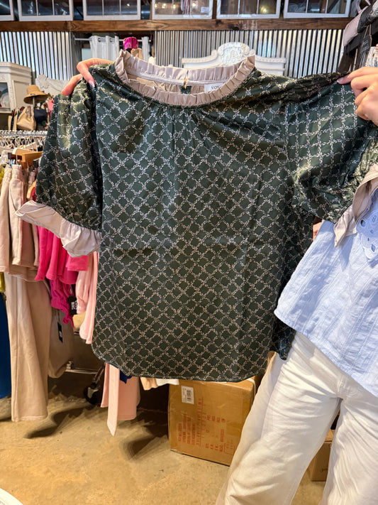 Green Silk Blouse