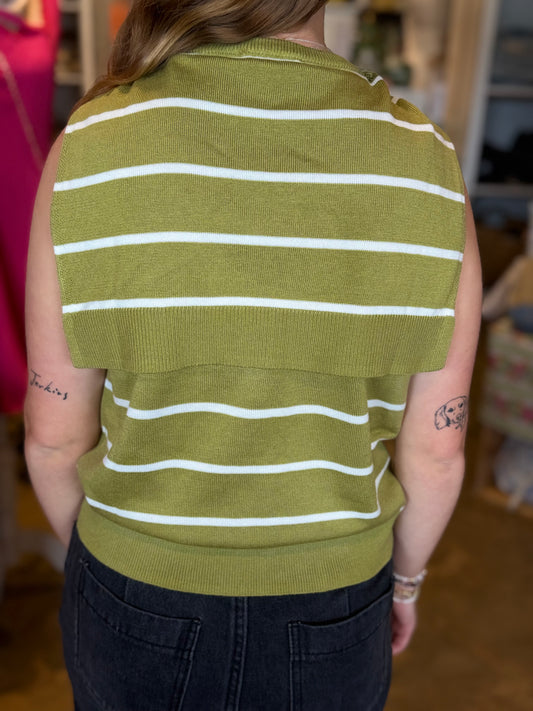 Chartreuse Tie Neck