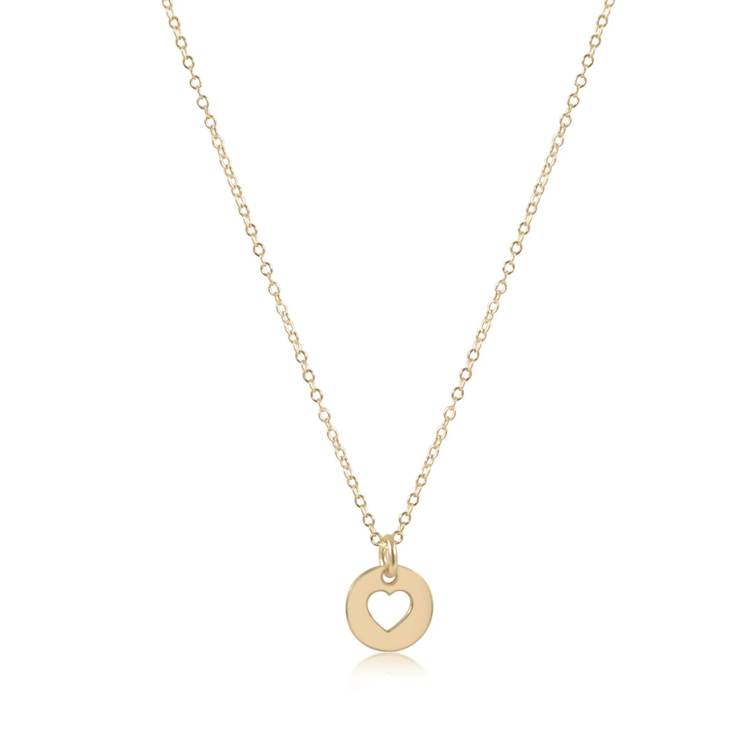 egirl 14'' Necklace Gold - Love Small Gold Disc