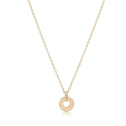egirl 14'' Necklace Gold - Love Small Gold Disc