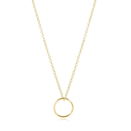 Egirl 14in Necklace Gold Halo Gold Charm
