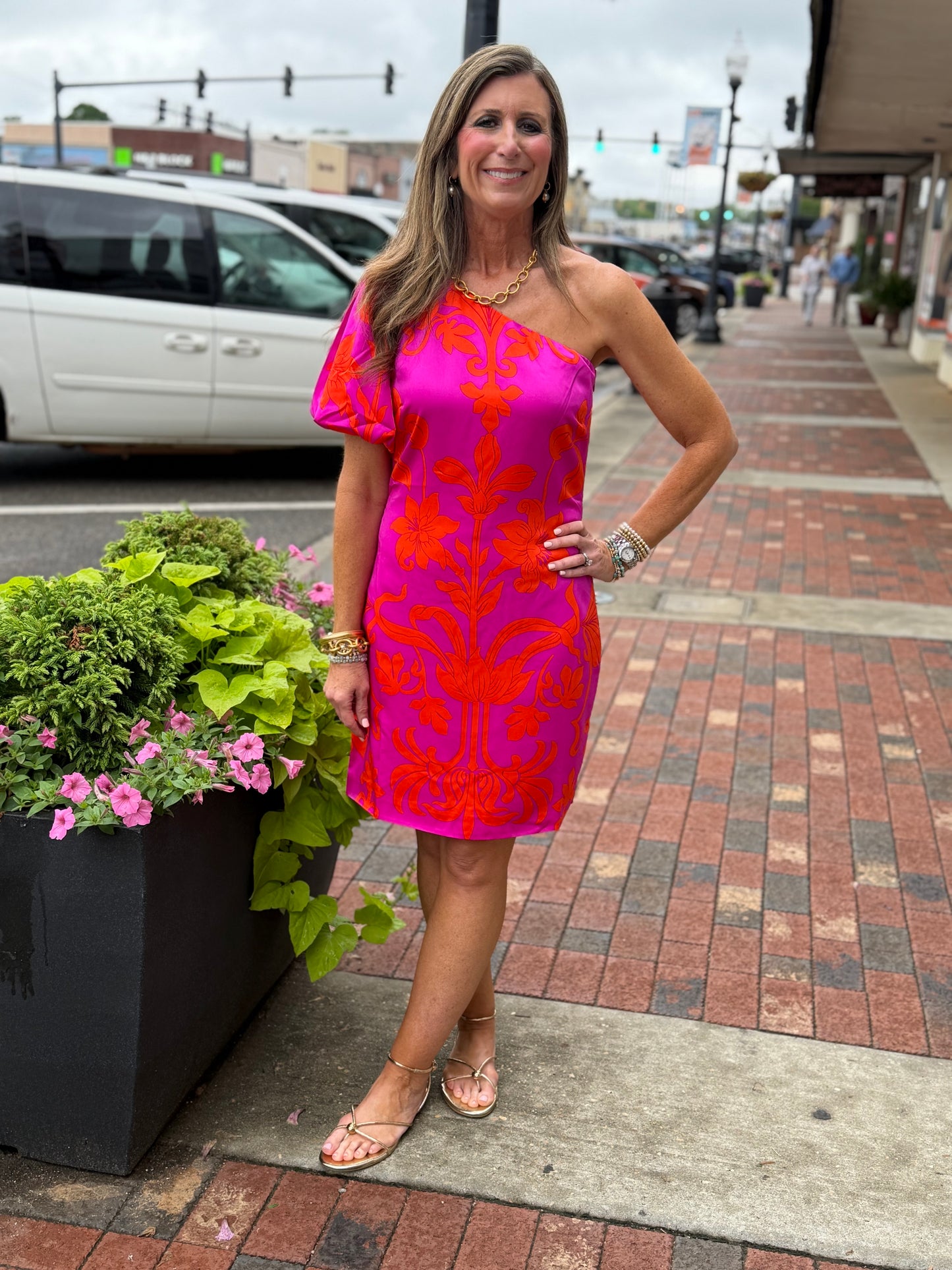 Off The Shoulder Silk Dress