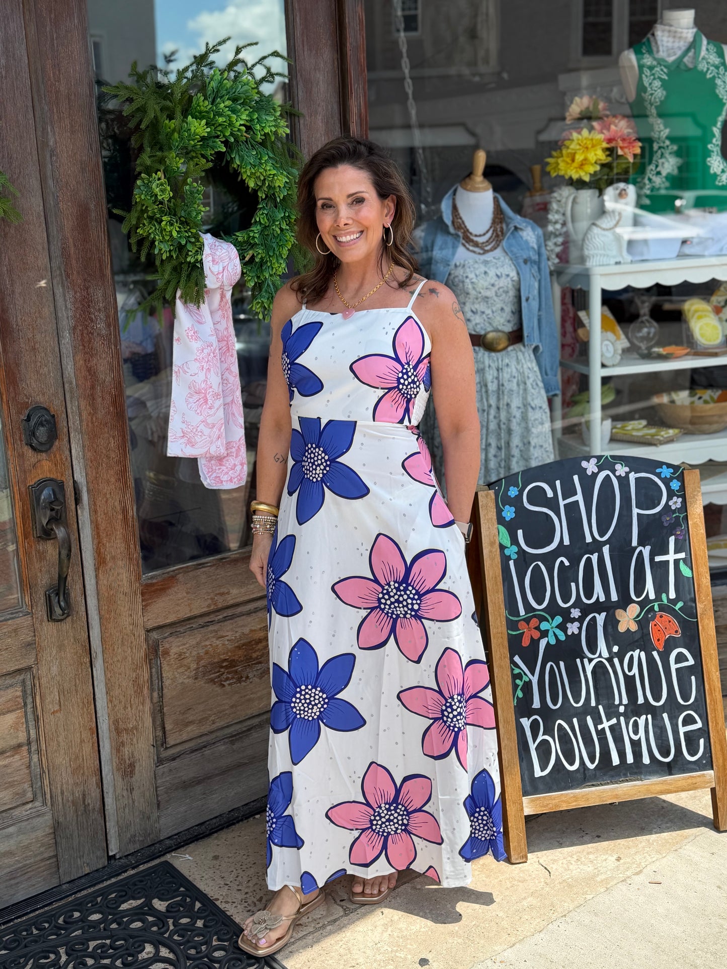 Purple Long Flower Dress