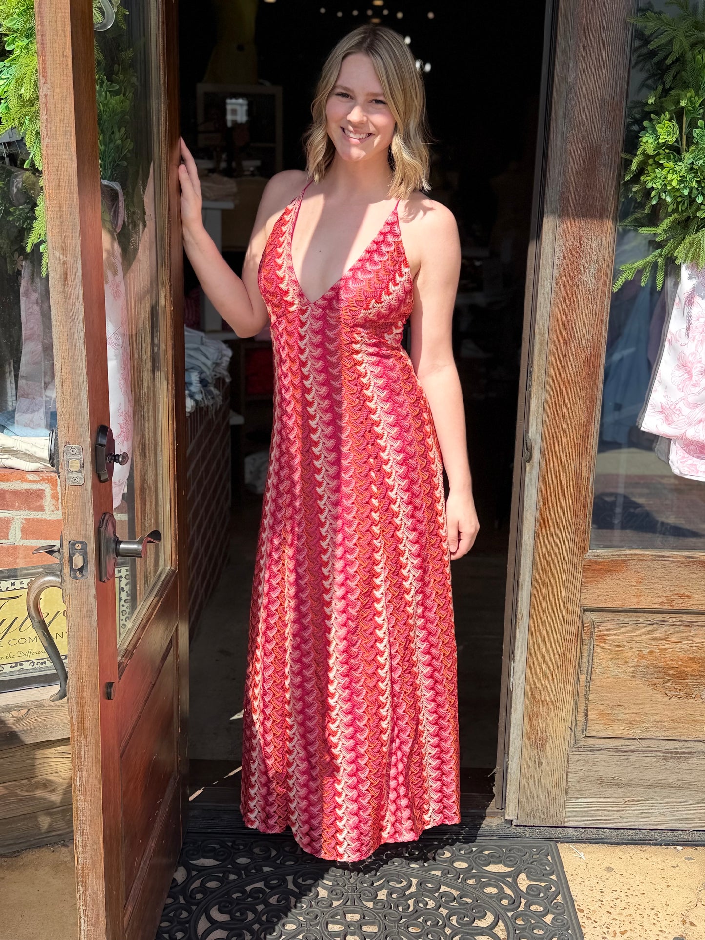 Crochet Lace Multi Maxi Dress