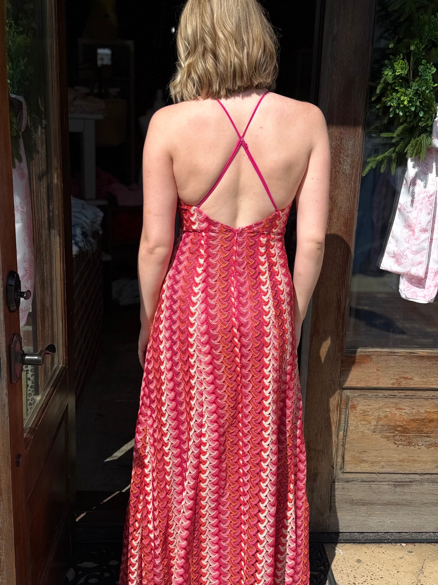 Crochet Lace Multi Maxi Dress