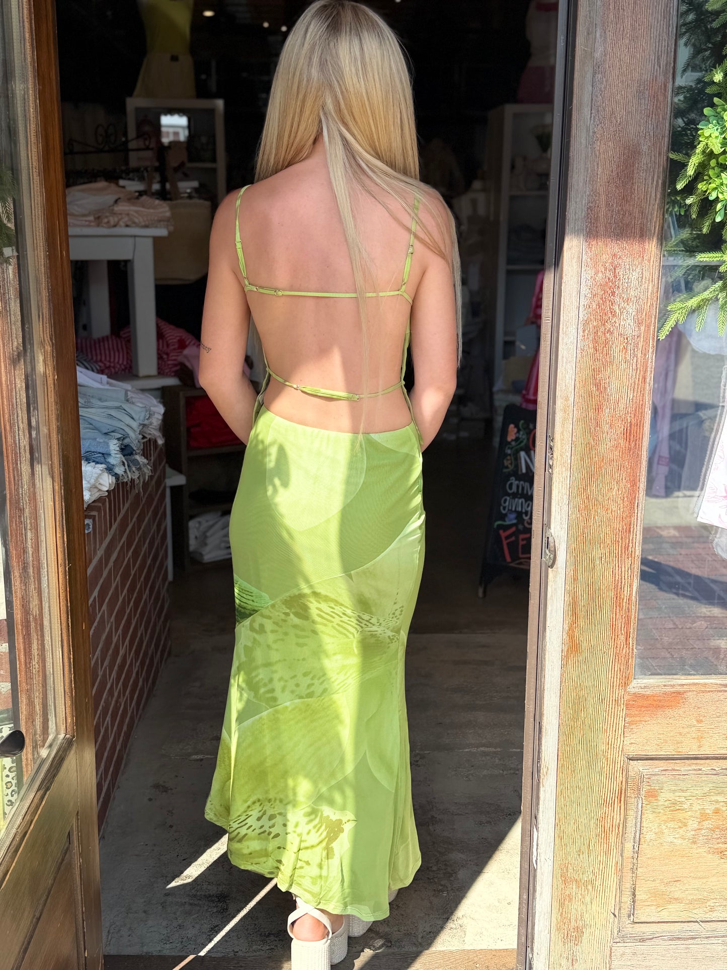 Open Back Sleeveless Mesh Top