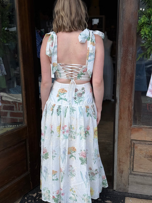 Floral Printed Midi Skirt