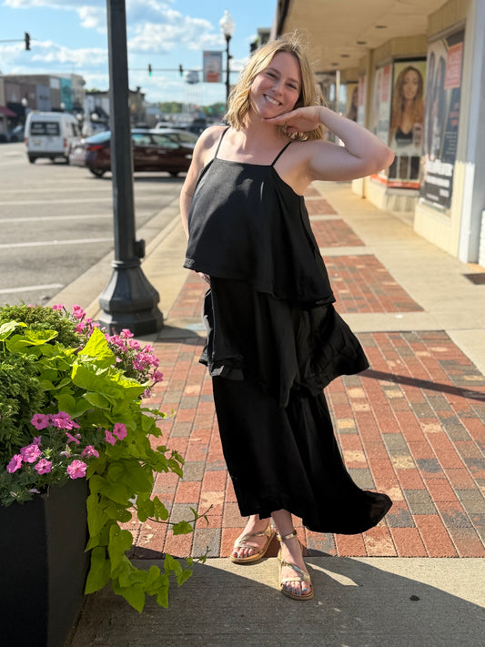 Black Tiered Dress