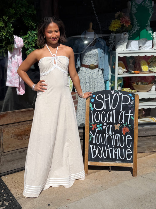 Rope Trim Maxi Dress