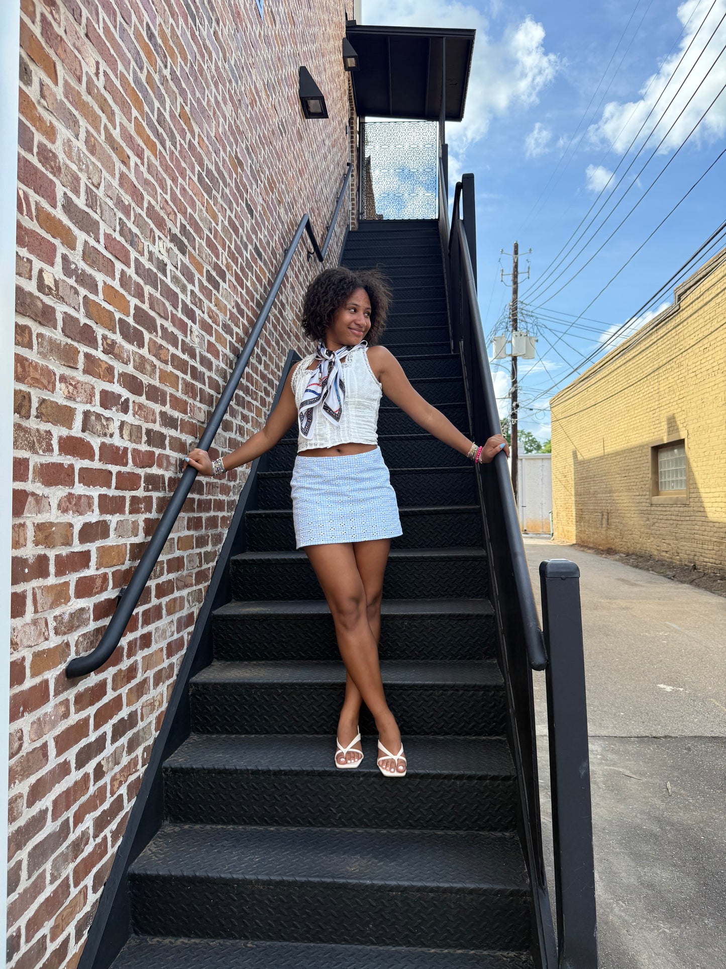 Mid Waist Plaid Skort