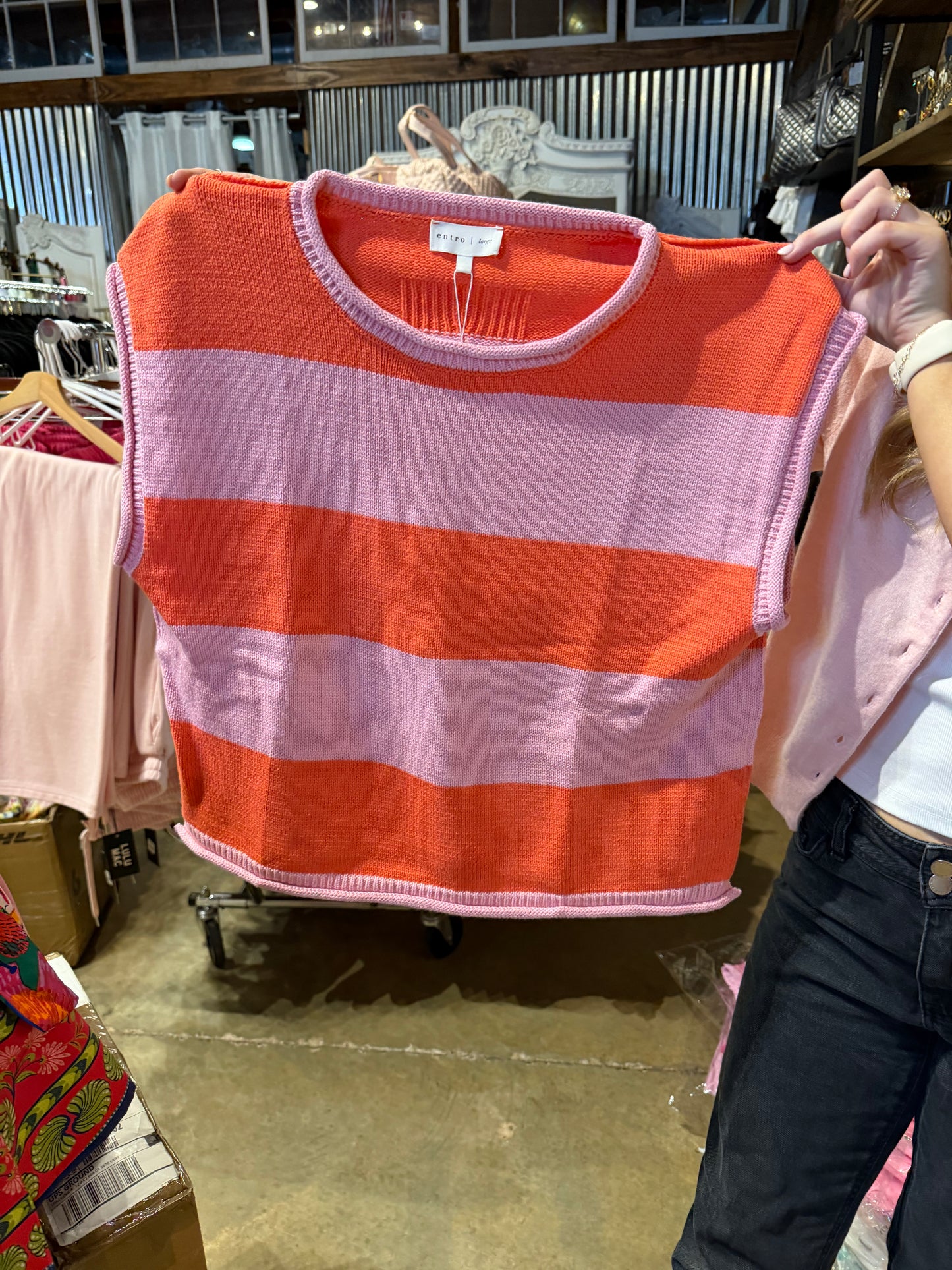 Pink and Orange Sweater