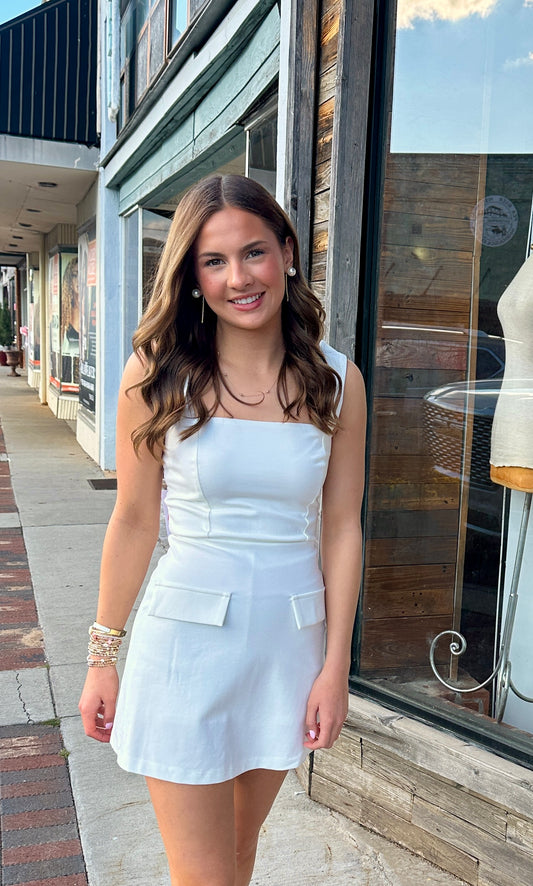 Ivory Social Midi Dress