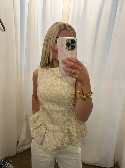 Pastel Bloom Peplum Blouse