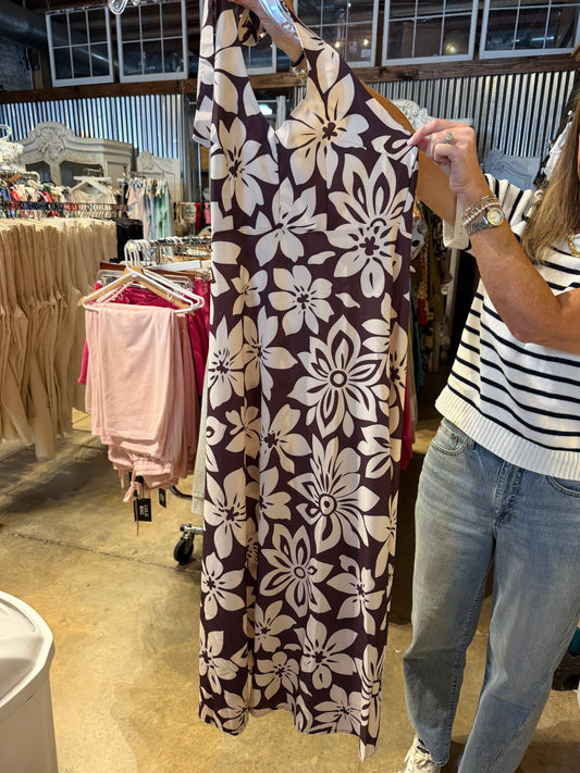Mocha Bloom Maxi Dress
