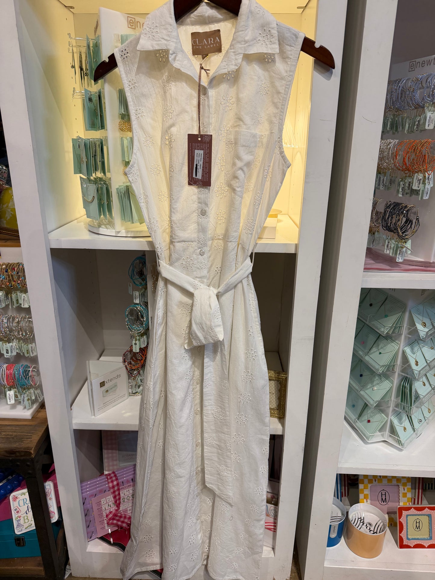 Maeve White Eyelet Dress