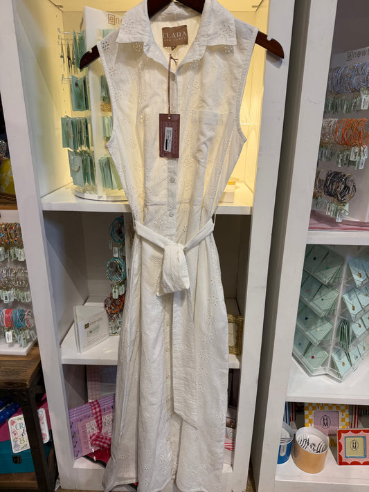 Maeve White Eyelet Dress
