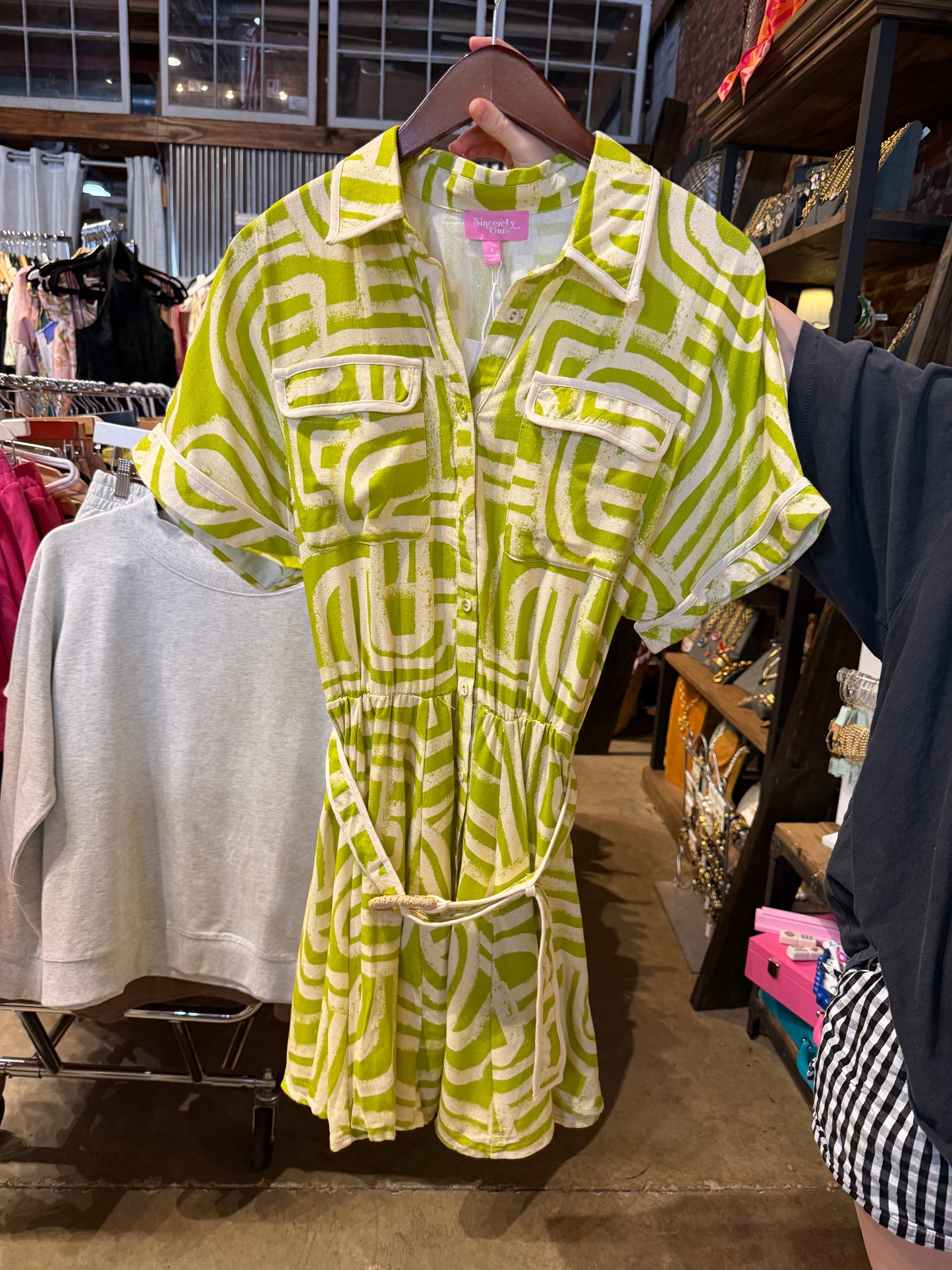 Matcha Maze Mini Dress