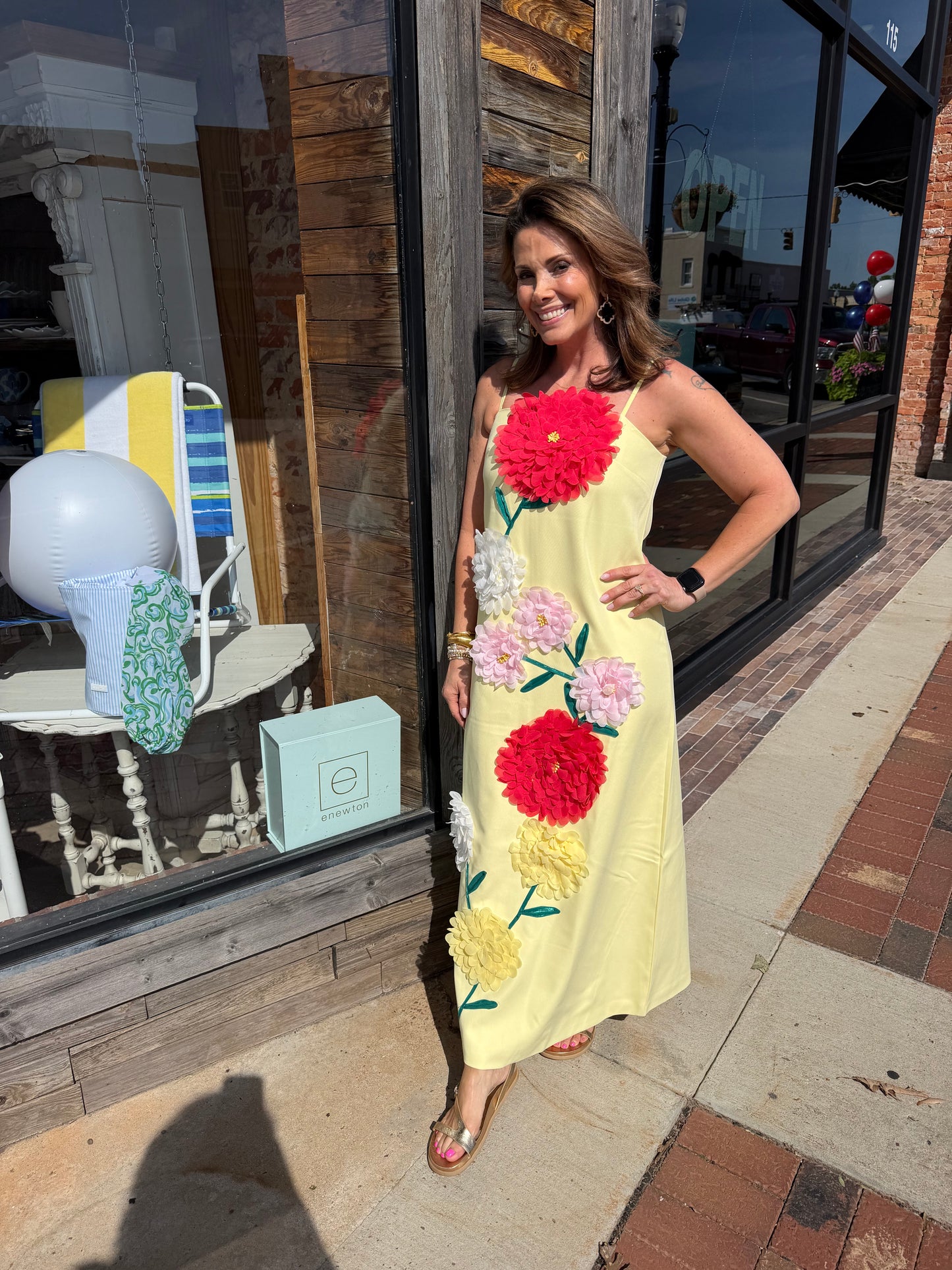 3D Flower Maxi Cami Dress