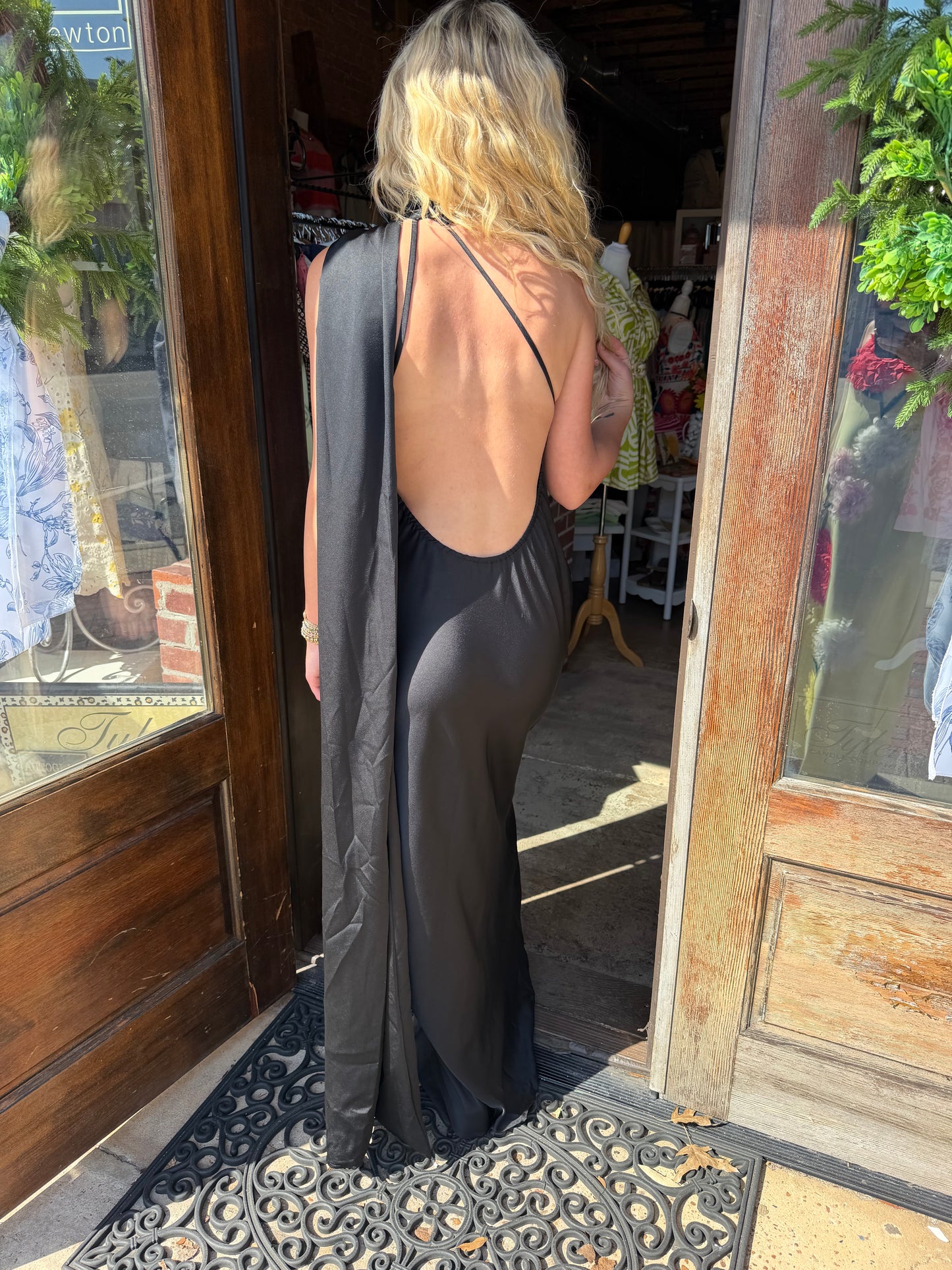 Halter Neck Bodycon Maxi Dress