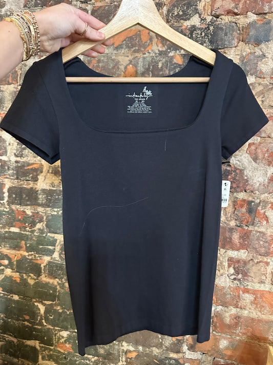 Free People Black Tee