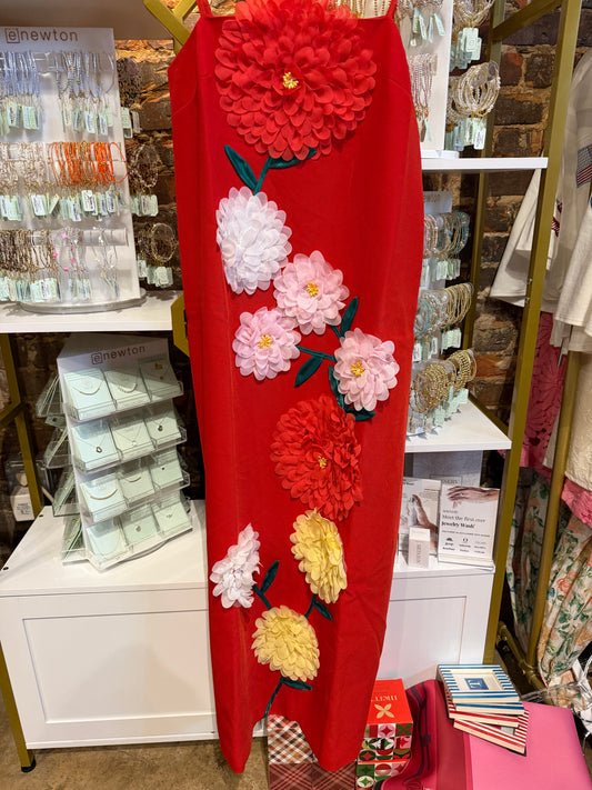 3D Flower Maxi Cami Dress