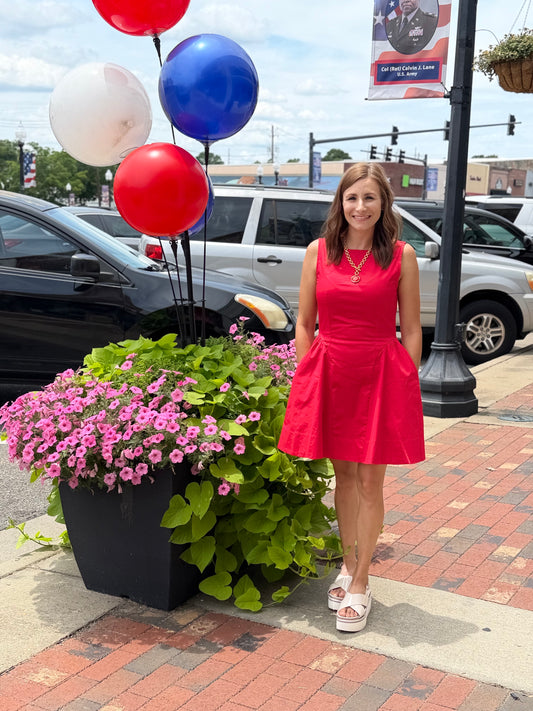 Red Game Day Mini Dress